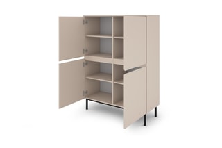 Buffet 4 portes Arni - Beige - 100 x 135,5 x 40 cm