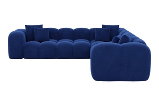 Canapé d'angle Nuvola - Bleu foncé