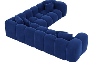 Canapé d'angle Nuvola - Bleu foncé