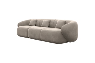 Canapé droit Maitano - Beige foncé