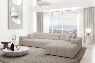 Canapé d'angle droit Cardano - Beige