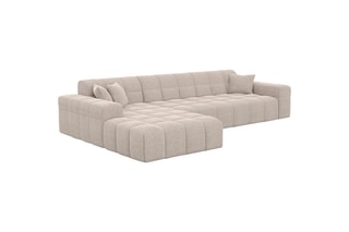 Canapé d'angle gauche Cardano - Beige