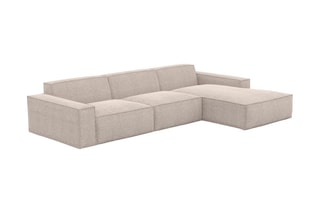 Canapé d'angle droit Lionel - Beige