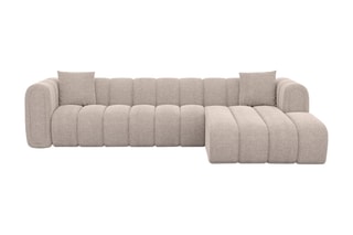 Canapé d'angle droit Luma - Beige