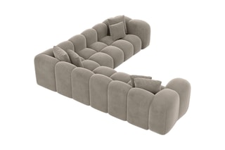 Canapé d'angle Nuvola - Beige foncé