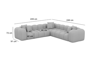 Canapé d'angle Nuvola - Beige foncé