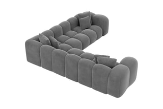 Canapé d'angle Nuvola - Gris foncé