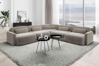 Canapé d'angle Migala - Beige foncé