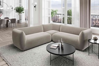 Canapé d'angle Leroy - Beige foncé