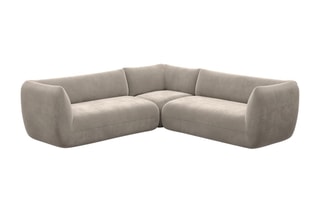 Canapé d'angle Leroy - Beige foncé