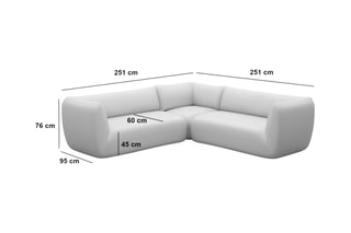 Canapé d'angle Leroy - Beige foncé