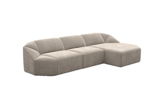 Canapé d'angle droit Laguna - Beige foncé