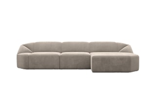 Canapé d'angle droit Laguna - Beige foncé