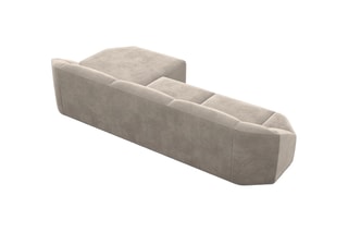 Canapé d'angle droit Laguna - Beige foncé
