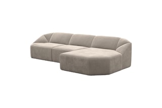 Canapé d'angle droit Laguna - Beige foncé