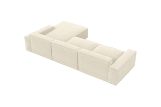 Canapé d'angle droit Lionel - Beige clair