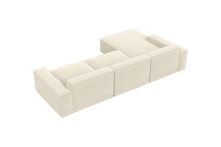 Canapé d'angle gauche Lionel - Beige clair