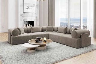 Canapé d'angle Form Ragusa - Beige foncé