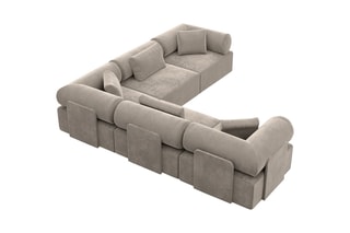 Canapé d'angle Form Ragusa - Beige foncé