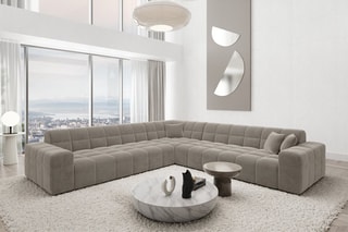 Canapé d'angle Cardano - Beige foncé