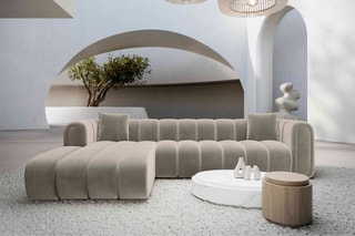 Canapé d'angle gauche Luma - Beige foncé