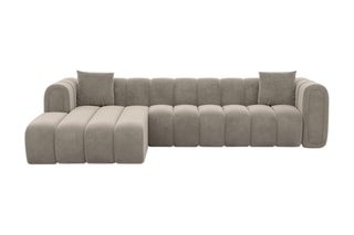 Canapé d'angle gauche Luma - Beige foncé