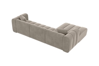 Canapé d'angle gauche Luma - Beige foncé