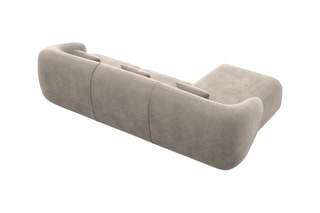 Canapé d'angle gauche Maitano - Beige foncé