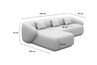 Canapé d'angle gauche Maitano - Beige foncé