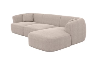Canapé d'angle droit Form Ozura - Beige