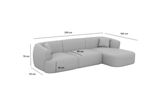 Canapé d'angle droit Form Ozura - Beige