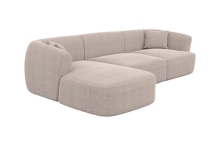 Canapé d'angle gauche Form Ozura - Beige