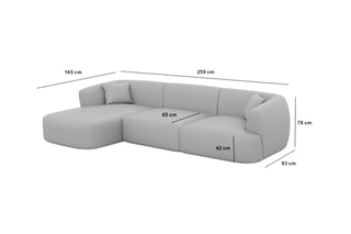 Canapé d'angle gauche Form Ozura - Beige