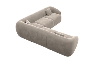 Canapé d'angle Maitano - Beige foncé