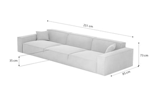 Canapé Lionel - Beige foncé