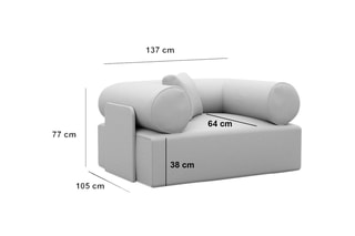 Fauteuil Ragusa Bleu foncé