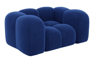 Fauteuil Nuvola - Bleu foncé - Tissu toucher velours