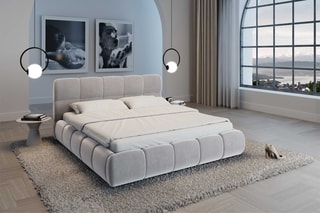 Lit-coffre Fabia - Gris clair