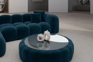 Table basse ronde Nuvola - Bleu foncé