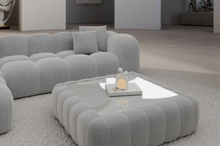 Table basse carrée Nuvola - Gris clair
