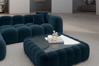 Table basse carrée Nuvola - Bleu foncé