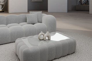 Table basse rectangulaire Nuvola - Gris clair