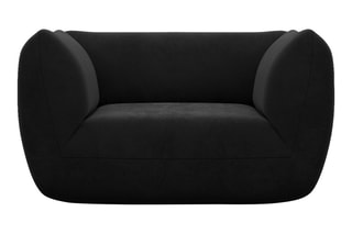 Fauteuil Leroy - Noir - Toucher velours