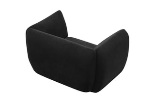 Fauteuil Leroy - Noir - Toucher velours