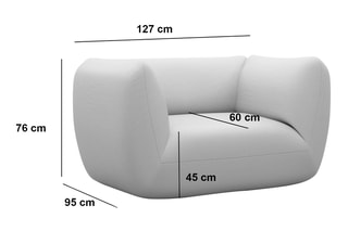 Fauteuil Leroy - Noir - Toucher velours