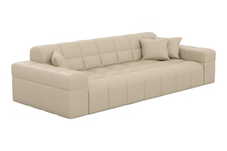 Canapé Cardano - Beige - 3 places - En cuir