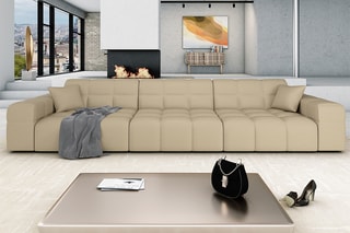 Canapé Cardano - Beige - 4 places - En cuir