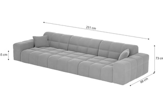 Canapé Cardano - Beige - 4 places - En cuir
