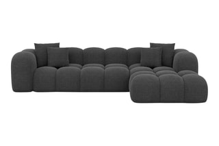 Canapé d'angle Nuvola - Anthracite - 6 places - En polyester
