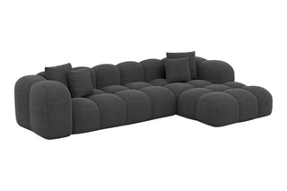 Canapé d'angle Nuvola - Anthracite - 6 places - En polyester